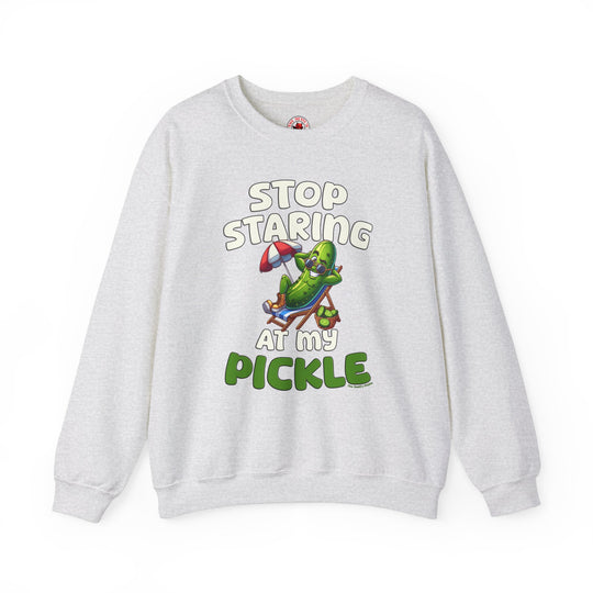 Stop Staring At My Pickle Crewneck Sweatshirt