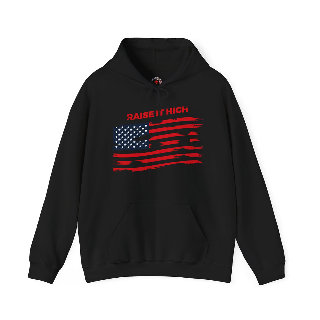 Raise It High American Flag Hooded Sweatshirt