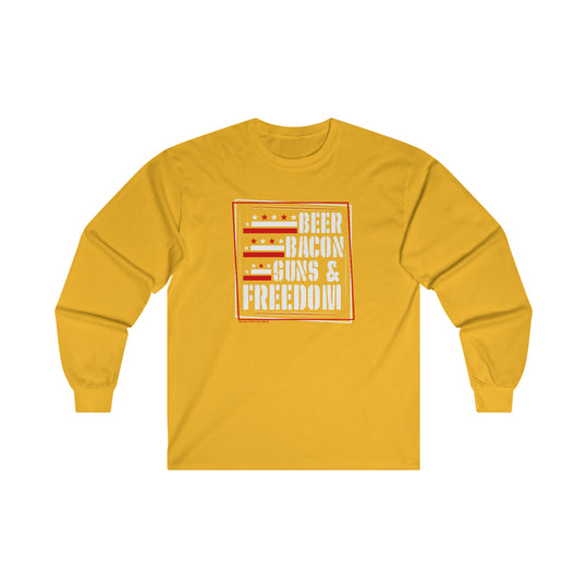 Beer Bacon Guns and Freedom Long Sleeve Tee