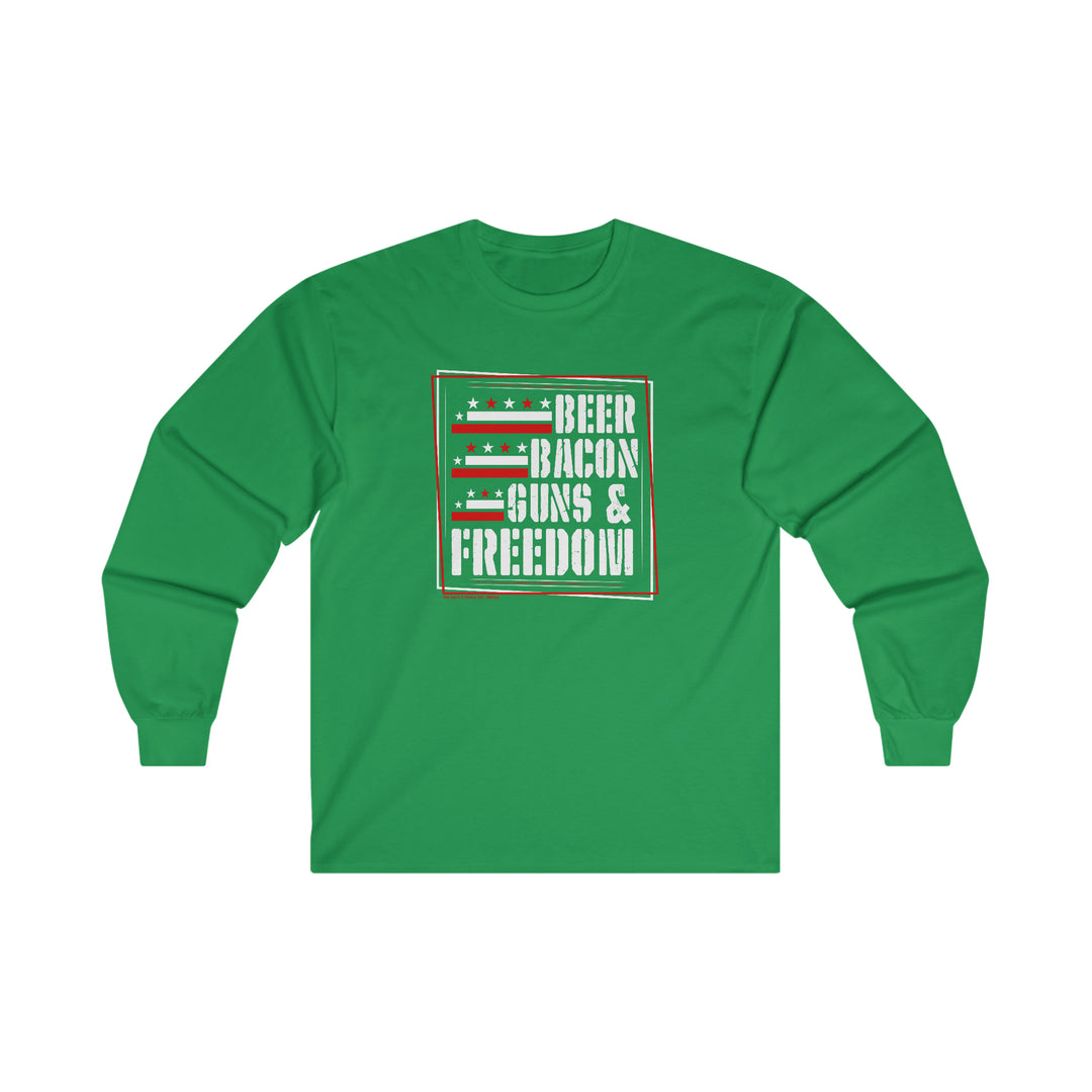 Beer Bacon Guns and Freedom Long Sleeve Tee