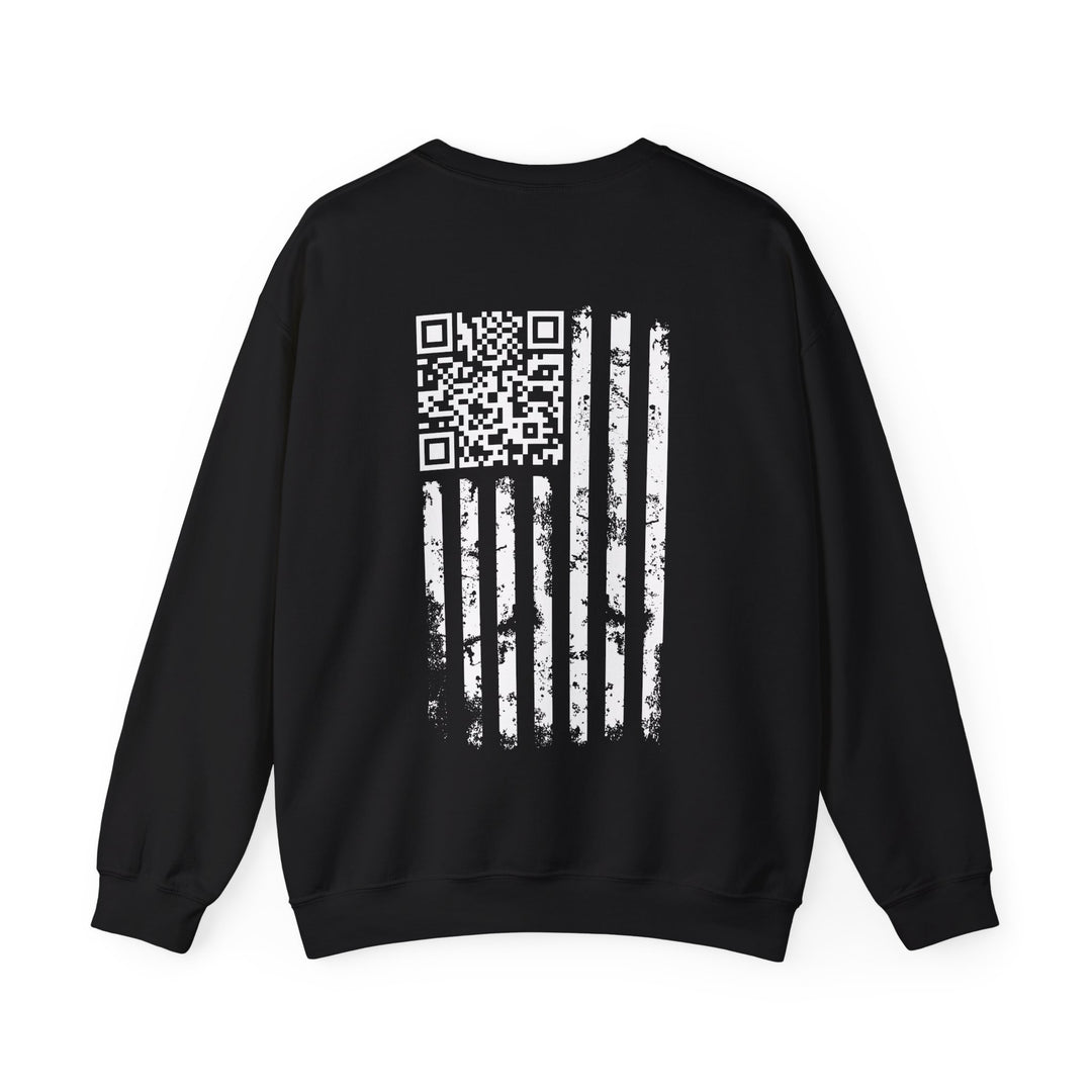 American Flag QR Code Crewneck Sweatshirt