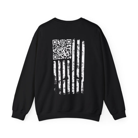 American Flag QR Code Crewneck Sweatshirt