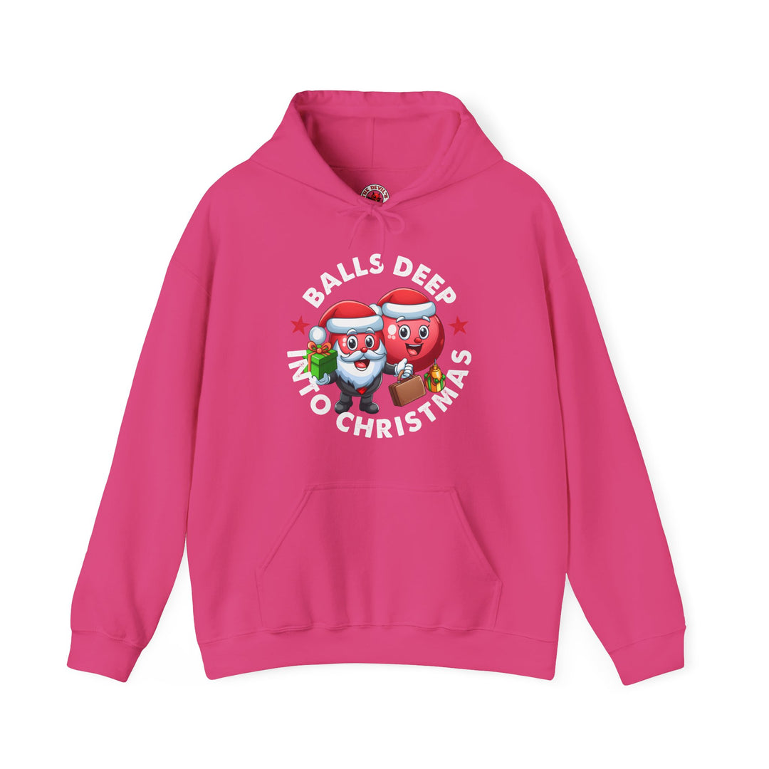 Balls Deep Into Christmas Hooded Sweatshirt