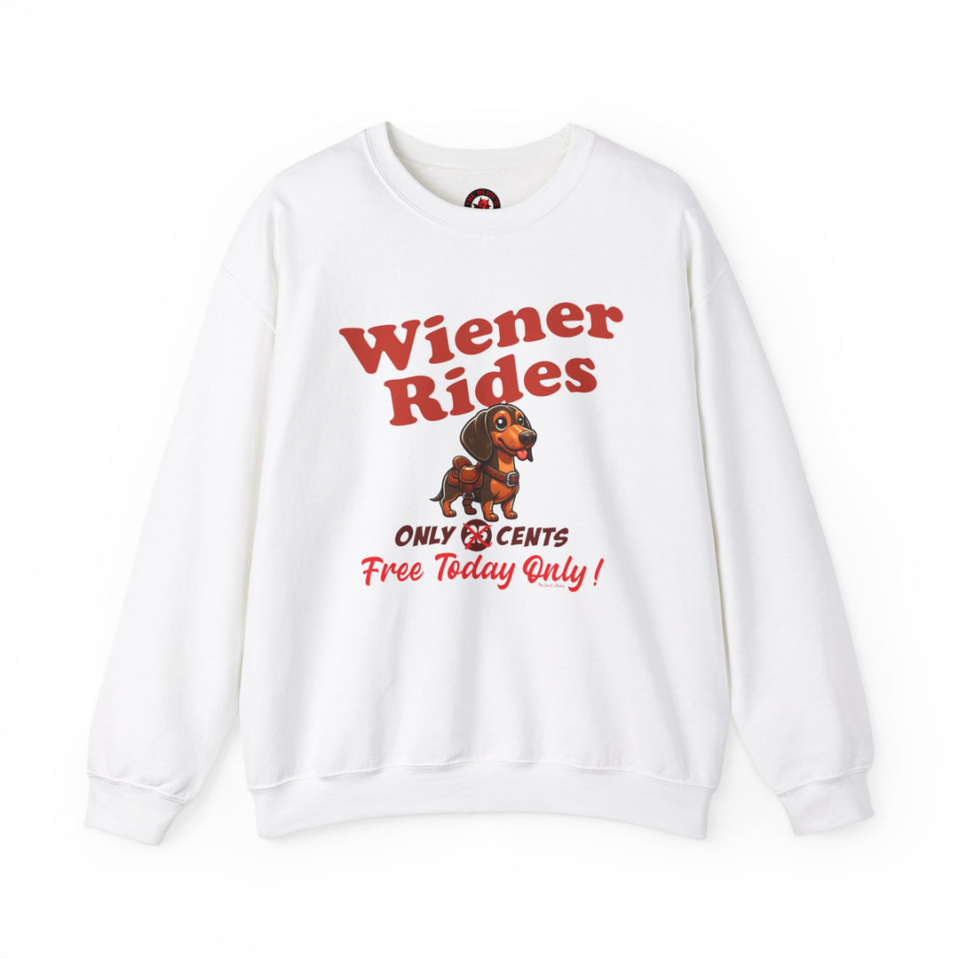 Free Wiener Rides Crewneck Sweatshirt