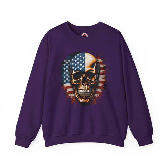 American Flag Skull Crewneck Sweatshirt