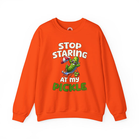 Stop Staring At My Pickle Crewneck Sweatshirt