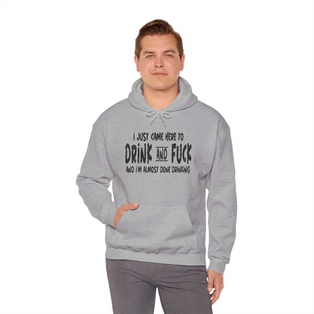 I'm Just Here To Drink And Fuck Hooded Sweatshirt