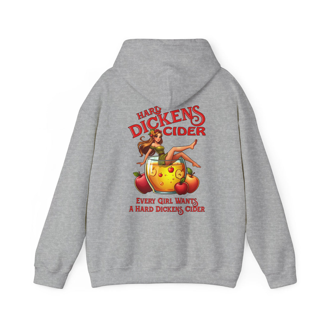 Hard Dickens Cider Front/Back Hooded Sweatshirt