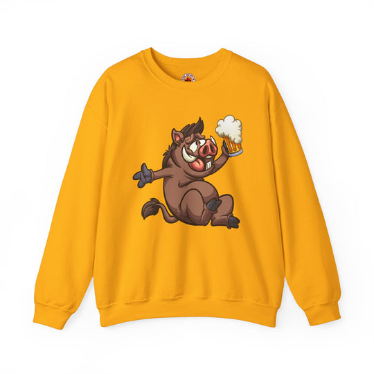 Beer Drinking Boar Crewneck Sweatshirt