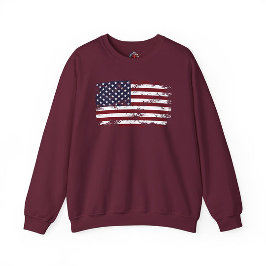 Vintage Style American Flag Crewneck Sweatshirt