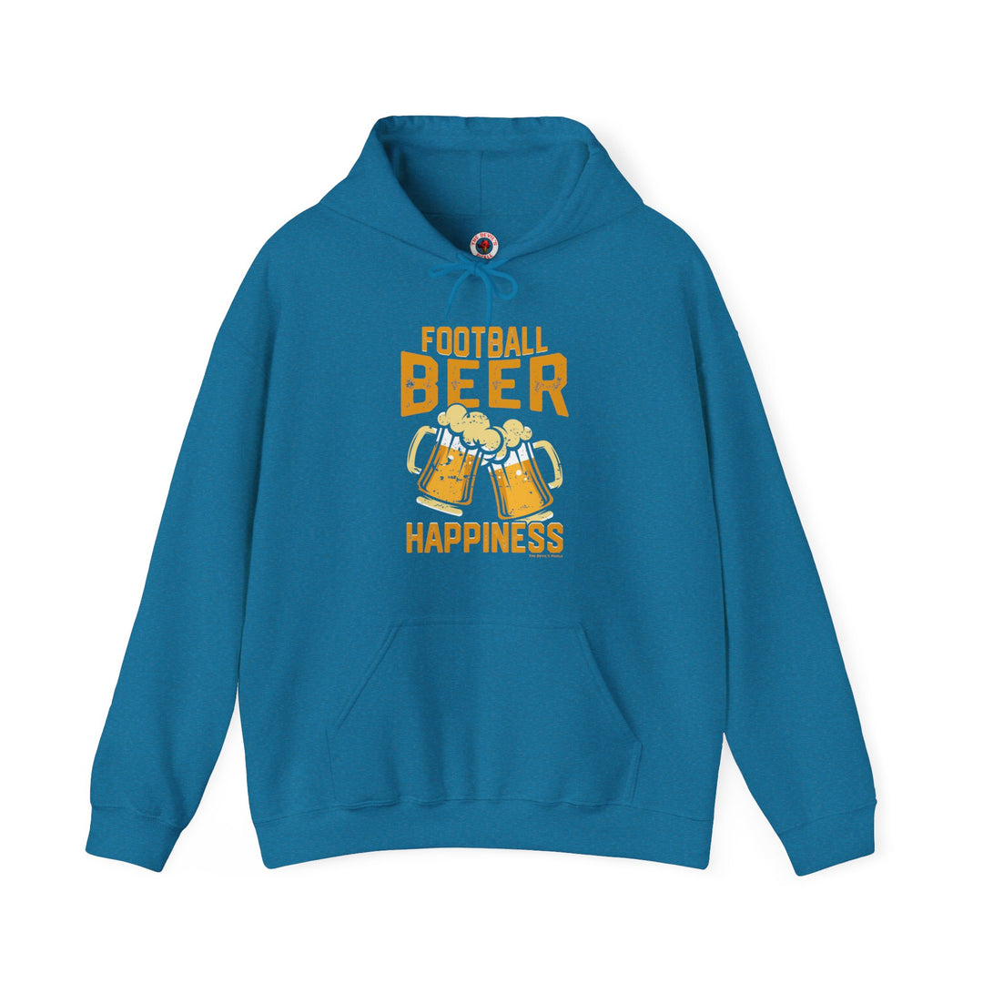 Football Beer and Happiness Hooded Sweatshirt