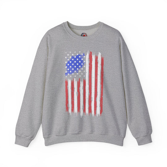 Tattered American Flag Crewneck Sweatshirt