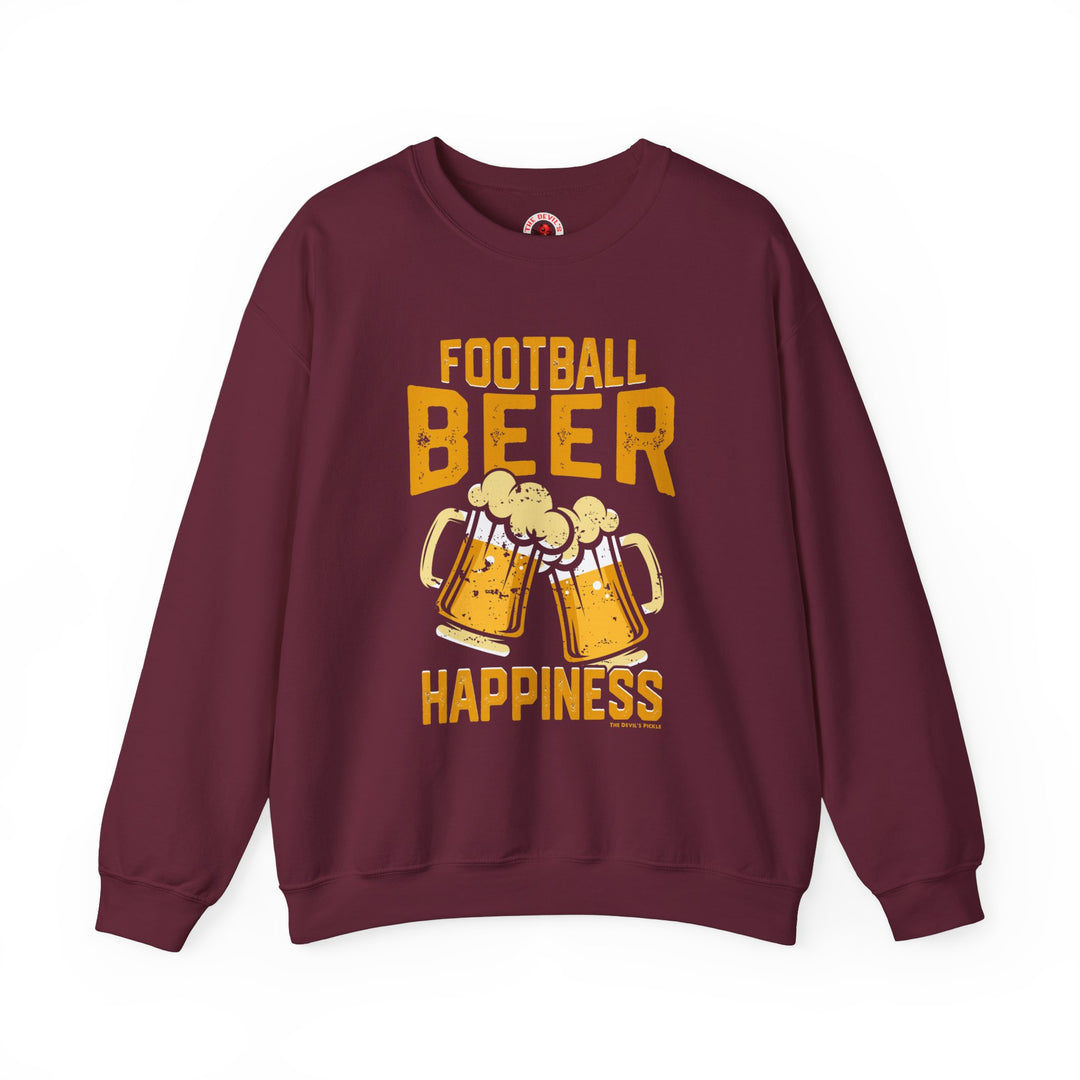 Football Beer and Happiness Crewneck Sweatshirt