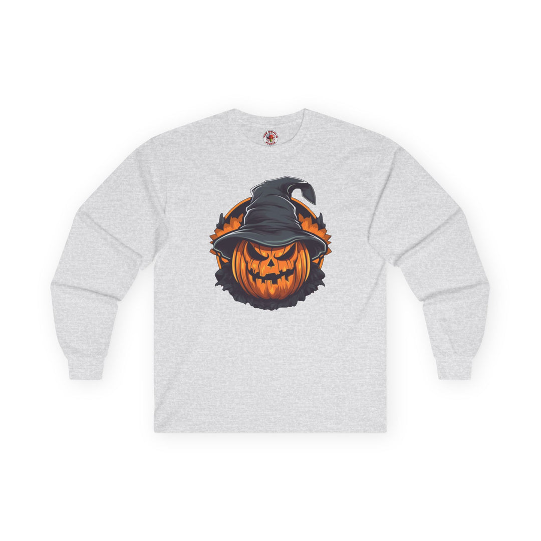 Scary Witch Pumpkin Halloween Long Sleeve Tee