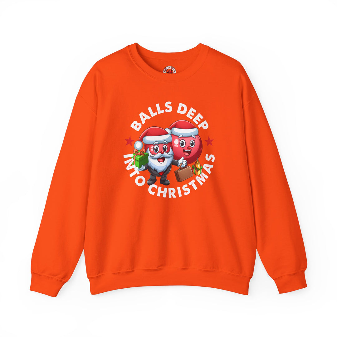 Balls Deep Into Christmas Crewneck Sweatshirt