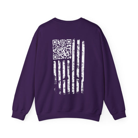 American Flag QR Code Crewneck Sweatshirt