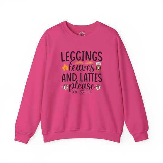 Leggings Leaves and Lattes Please Crewneck Sweatshirt