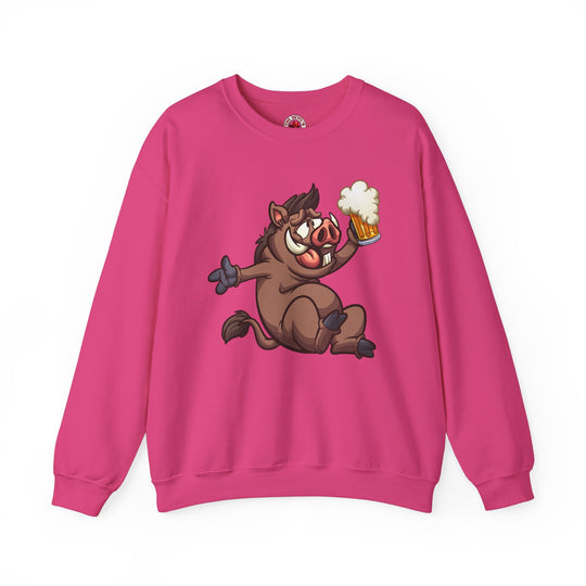 Beer Drinking Boar Crewneck Sweatshirt