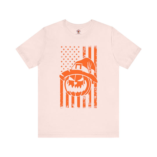 Pumpkin American Flag T-Shirt