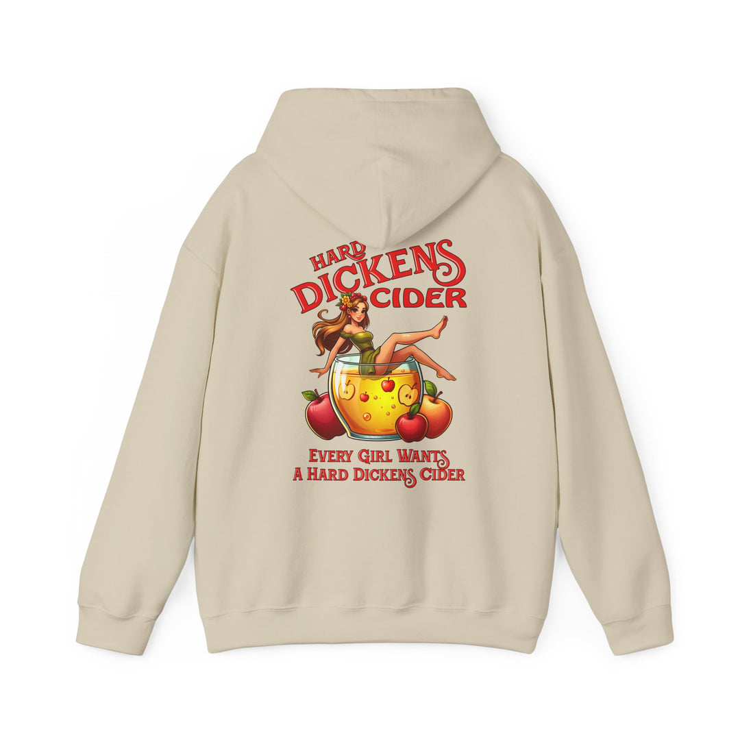 Hard Dickens Cider Front/Back Hooded Sweatshirt