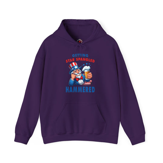 Star Spangled Hammered Hooded Sweatshirt