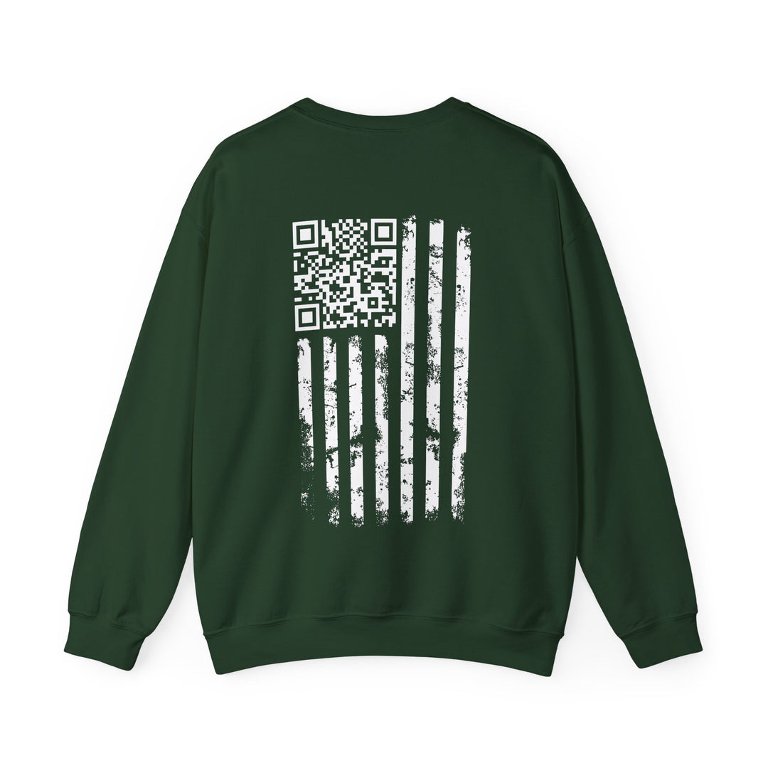 American Flag QR Code Crewneck Sweatshirt