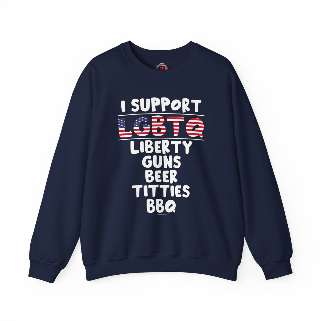 I Support LGBTQ Crewneck Sweatshirt