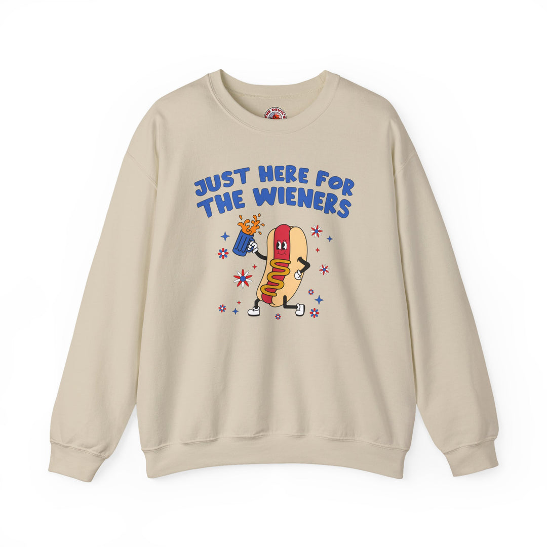 Just Here For The Wieners Crewneck Sweatshirt