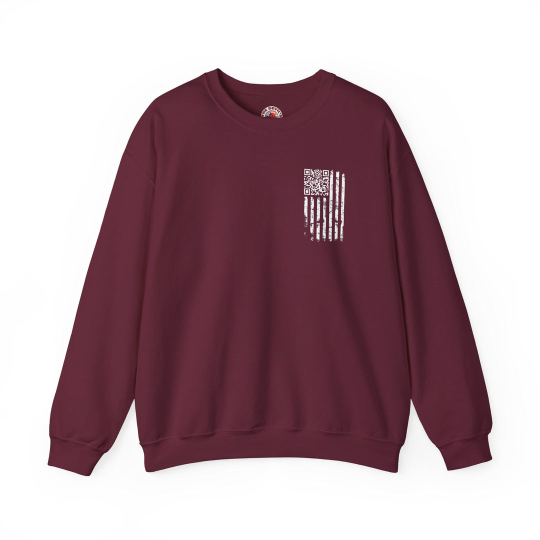 American Flag QR Code Crewneck Sweatshirt