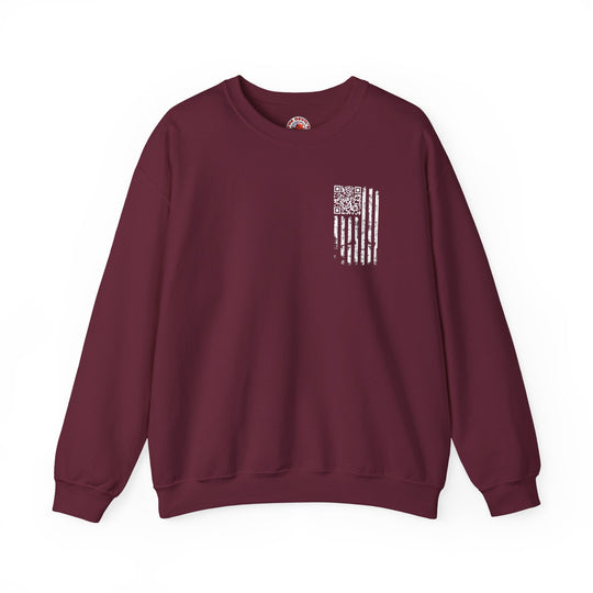 American Flag QR Code Crewneck Sweatshirt