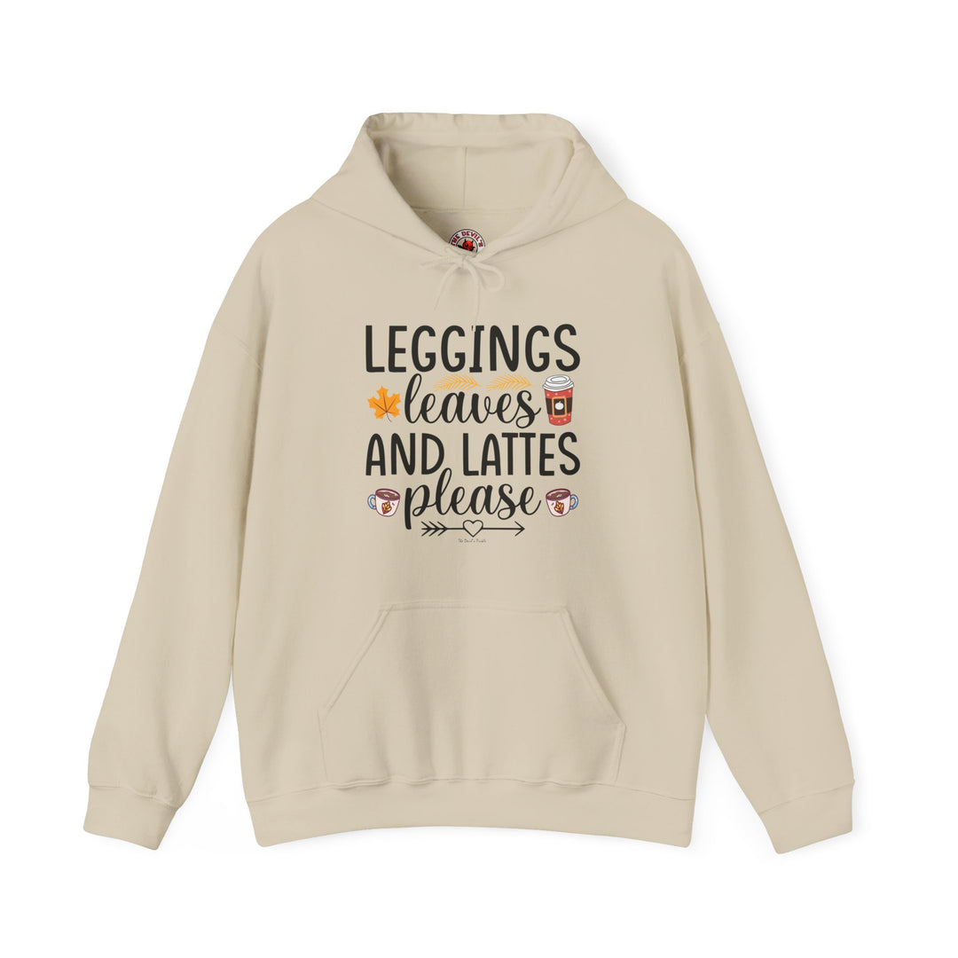 Leggings Leaves and Lattes Please Hooded Sweatshirt