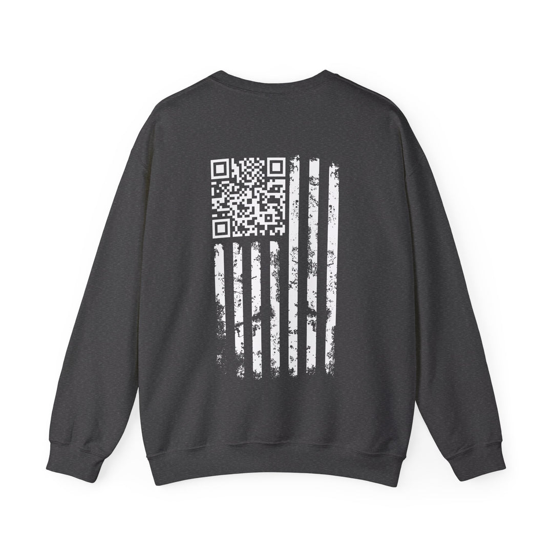 American Flag QR Code Crewneck Sweatshirt