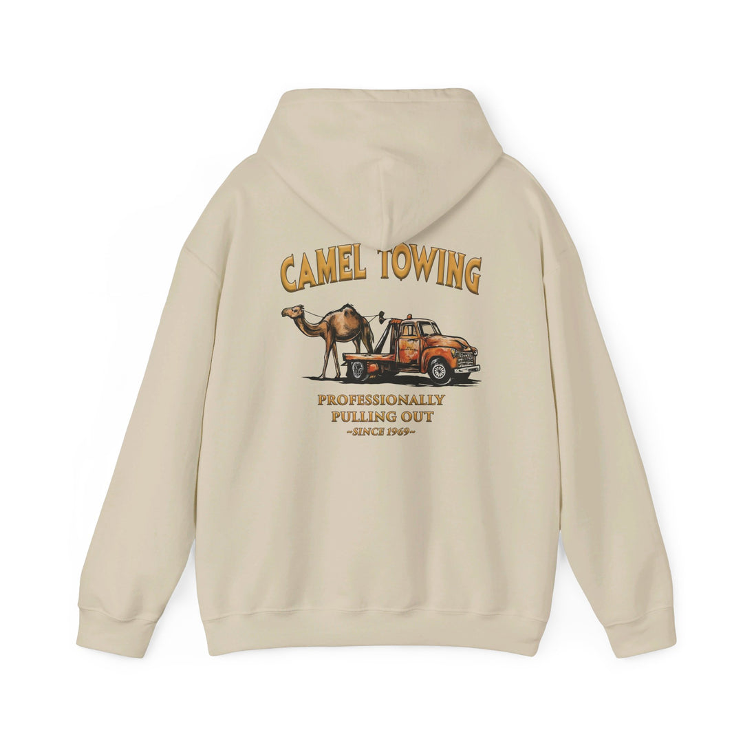 Camel Towing Back Hooded Sweatshirt