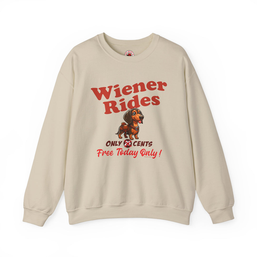 Free Wiener Rides Crewneck Sweatshirt