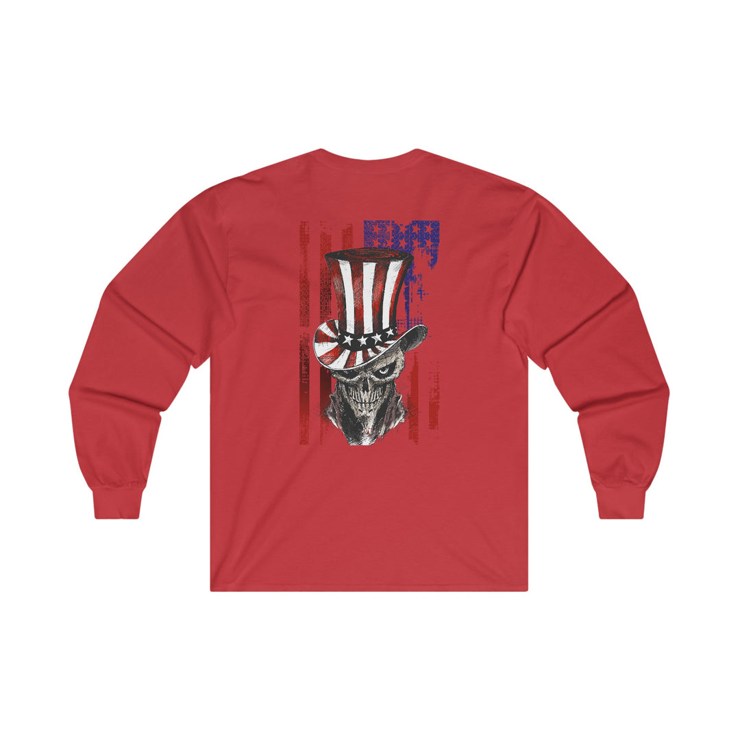 The Devil's Pickle Patriotic Skull Long Sleeve Tee