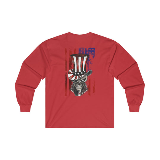 The Devil's Pickle Patriotic Skull Long Sleeve Tee