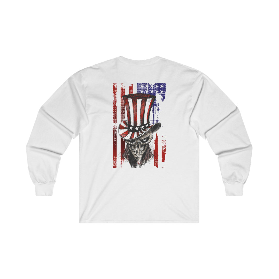 The Devil's Pickle Patriotic Skull Long Sleeve Tee