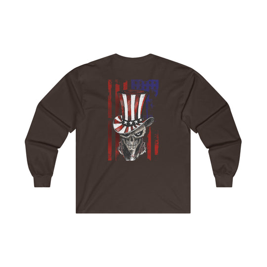 The Devil's Pickle Patriotic Skull Long Sleeve Tee