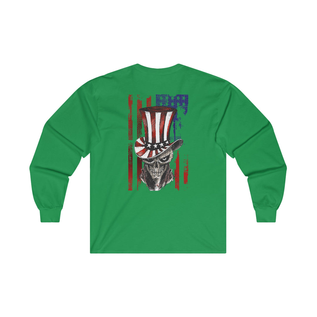 The Devil's Pickle Patriotic Skull Long Sleeve Tee