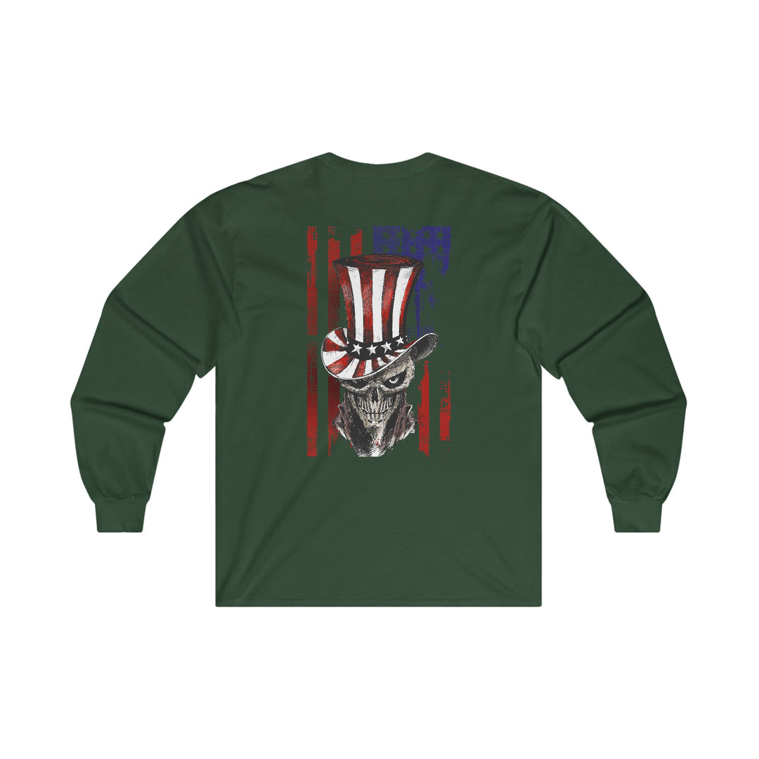 The Devil's Pickle Patriotic Skull Long Sleeve Tee