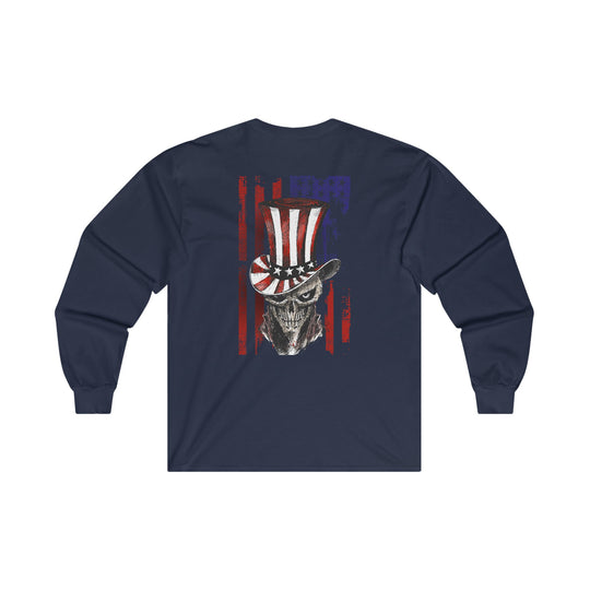 The Devil's Pickle Patriotic Skull Long Sleeve Tee