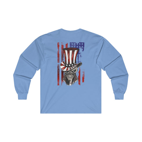 The Devil's Pickle Patriotic Skull Long Sleeve Tee