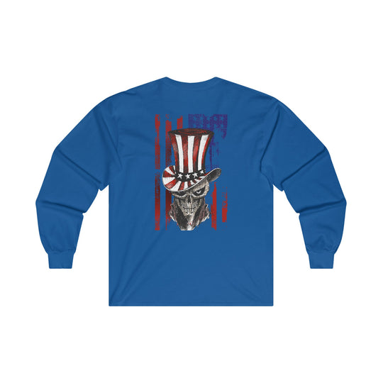 The Devil's Pickle Patriotic Skull Long Sleeve Tee