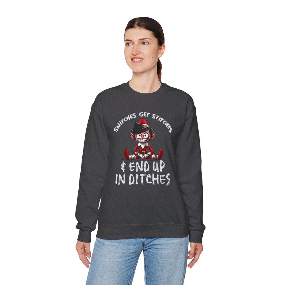 Snitches Get Stitches Crewneck Sweatshirt