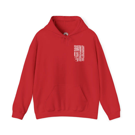 American Flag QR Code Hooded Sweatshirt