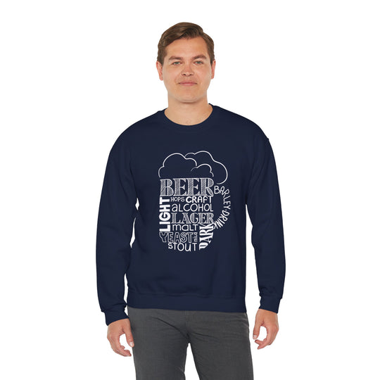 Beer Mug Of Words Crewneck Sweatshirt