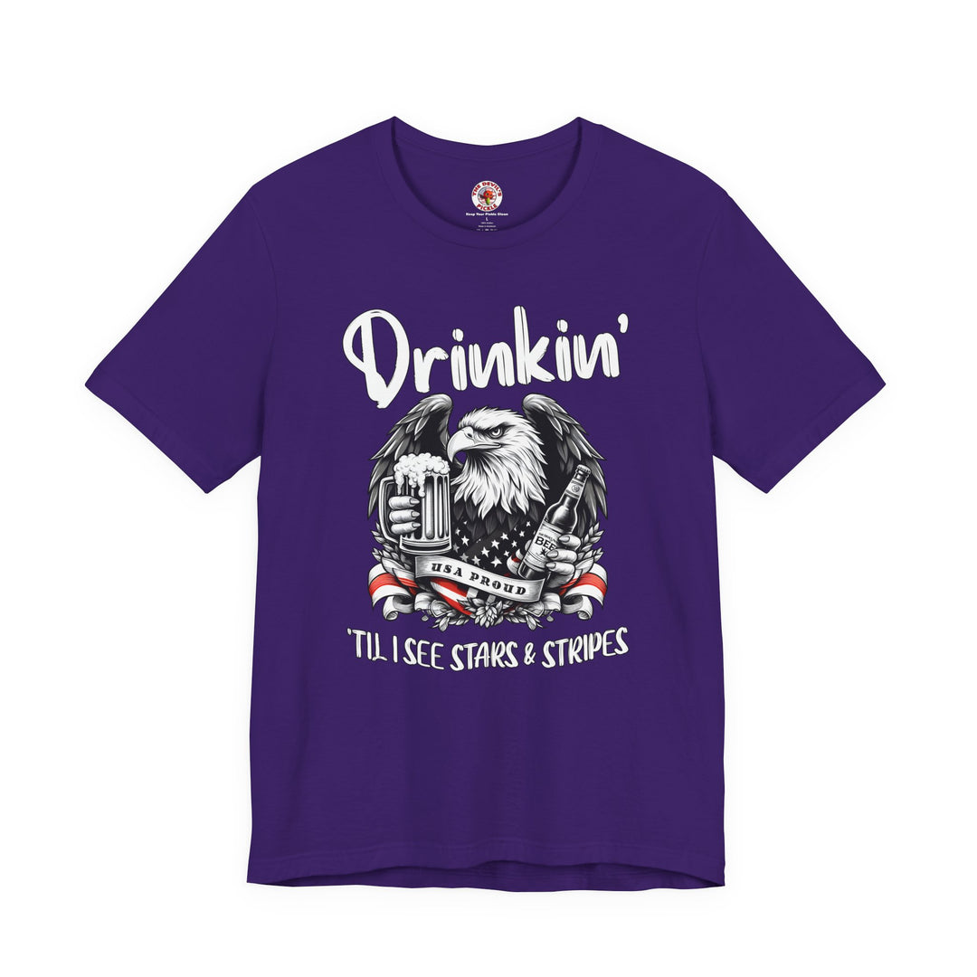 Drinkin' Til I See Stars & Stripes T-Shirt