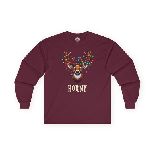 Horny Reindeer Long Sleeve Tee