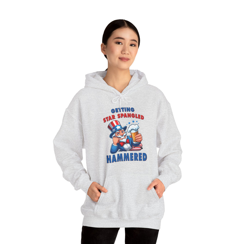 Star Spangled Hammered Hooded Sweatshirt