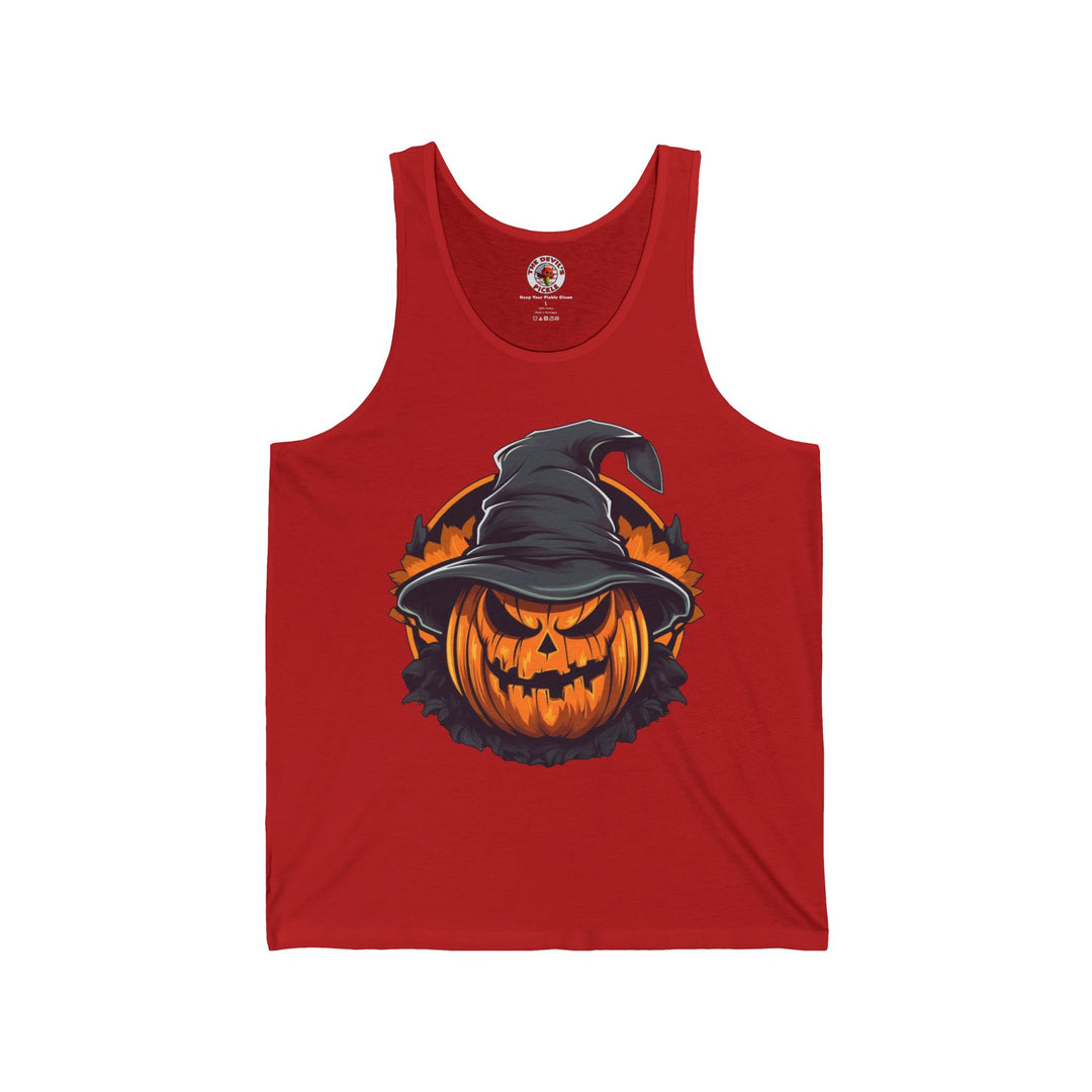 Scary Witch Pumpkin Halloween Tank Top